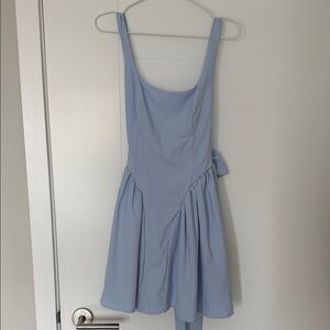 Mini Elegant Blue Sleeveless Dress